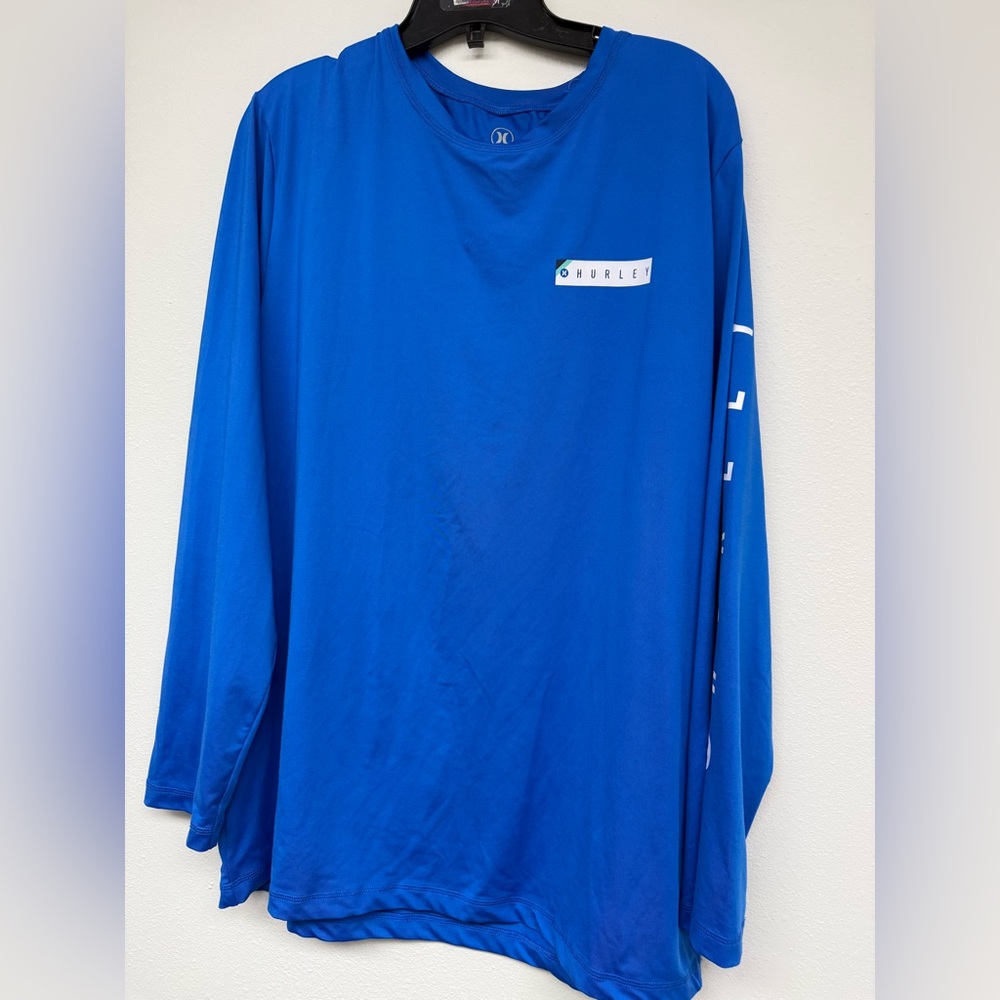 Hurley Long Sleeve Crew Shirt in Royal Blue